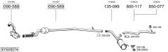 BOSAL SYS05074 — Выхлопная система в сборе
