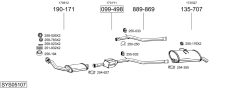 BOSAL SYS05107 — Выхлопная система в сборе