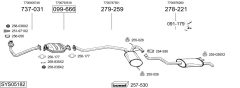 BOSAL SYS05182 — Sistem de evacuare complet