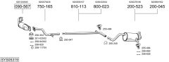 BOSAL SYS05319 — Выхлопная система в сборе