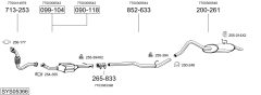 BOSAL SYS05366 — Выхлопная система в сборе