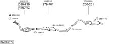BOSAL SYS05372 — Выхлопная система в сборе