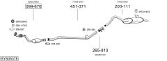 BOSAL SYS05378 — Выхлопная система в сборе