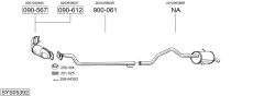 BOSAL SYS05392 — Выхлопная система в сборе