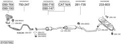 BOSAL SYS07582 — Sistem de evacuare complet