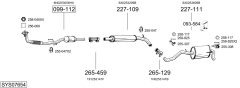 BOSAL SYS07654 — Выхлопная система в сборе