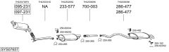 BOSAL SYS07657 — Sistem de evacuare complet