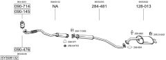 BOSAL SYS08132 — Sistem de evacuare complet
