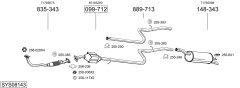 BOSAL SYS08143 — Выхлопная система в сборе