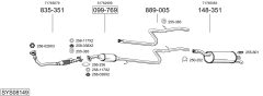 BOSAL SYS08149 — Выхлопная система в сборе