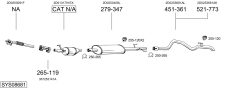 BOSAL SYS08681 — Выхлопная система в сборе