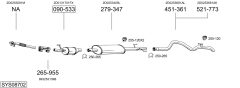 BOSAL SYS08702 — Выхлопная система в сборе