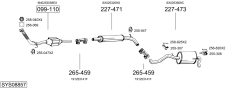 BOSAL SYS08857 — Sistem de evacuare complet