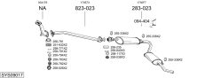 BOSAL SYS09017 — Sistem de evacuare complet