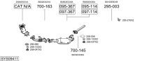 BOSAL SYS09411 — Выхлопная система в сборе