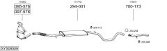 BOSAL SYS09509 — Выхлопная система в сборе