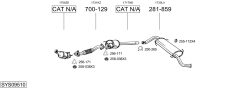 BOSAL SYS09510 — Выхлопная система в сборе