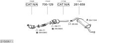 BOSAL SYS09511 — Выхлопная система в сборе