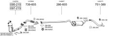 BOSAL SYS10221 — Sistem de evacuare complet