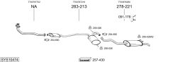BOSAL SYS10474 — Sistem de evacuare complet