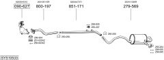 BOSAL SYS10533 — Выхлопная система в сборе