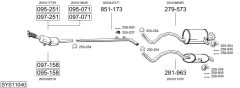 BOSAL SYS11040 — Выхлопная система в сборе
