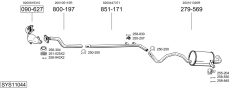 BOSAL SYS11044 — Выхлопная система в сборе