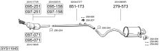 BOSAL SYS11045 — Выхлопная система в сборе