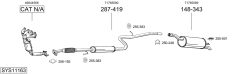 BOSAL SYS11163 — Выхлопная система в сборе