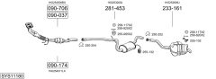 BOSAL SYS11180 — Выхлопная система в сборе