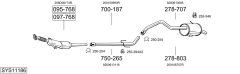 BOSAL SYS11186 — Выхлопная система в сборе