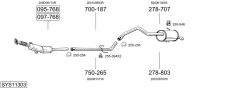 BOSAL SYS11303 — Выхлопная система в сборе