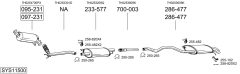 BOSAL SYS11500 — Sistem de evacuare complet