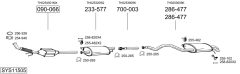 BOSAL SYS11505 — Sistem de evacuare complet
