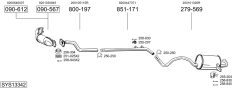 BOSAL SYS13342 — Выхлопная система в сборе