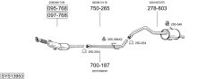 BOSAL SYS13953 — Выхлопная система в сборе