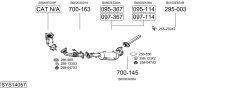BOSAL SYS14057 — Выхлопная система в сборе