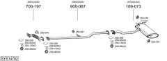 BOSAL SYS14762 — Sistem de evacuare complet