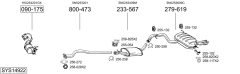BOSAL SYS14922 — Выхлопная система в сборе