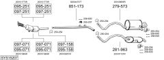 BOSAL SYS15207 — Выхлопная система в сборе