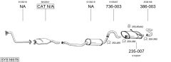 BOSAL SYS16578 — Выхлопная система в сборе