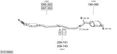 BOSAL SYS16684 — Sistem de evacuare complet