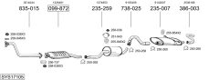 BOSAL SYS17105 — Выхлопная система в сборе