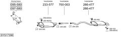 BOSAL SYS17398 — Выхлопная система в сборе
