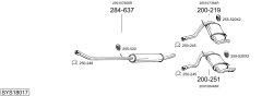 BOSAL SYS18017 — Sistem de evacuare complet