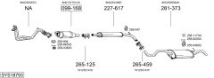 BOSAL SYS18793 — Sistem de evacuare complet
