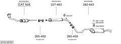 BOSAL SYS18797 — Sistem de evacuare complet