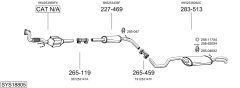 BOSAL SYS18805 — Выхлопная система в сборе