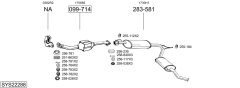BOSAL SYS22288 — Sistem de evacuare complet
