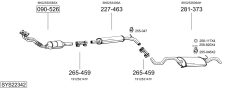 BOSAL SYS22342 — Выхлопная система в сборе